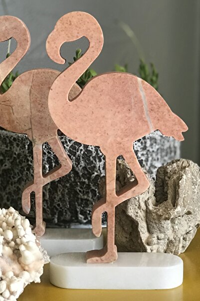 Mermer Flamingo Dekoratif Takı Düzenleyici