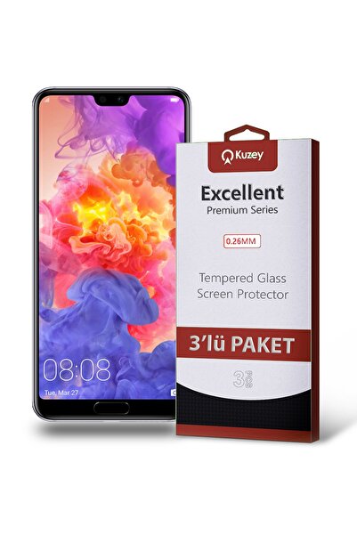 KZY İletişim Huawei P20 Pro Temperli Ekran Koruyucu Kırılmaz Cam  3'lü Paket