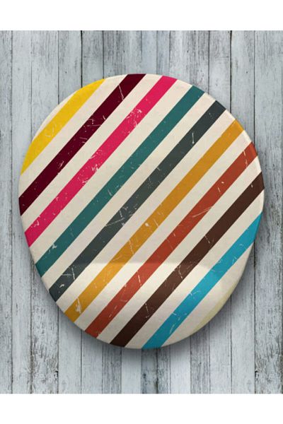 Onartem Retro Lines Oval Wrist Support Mouse Pad