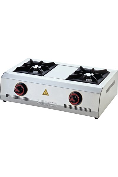 Işıkgaz 2 Gözlü Set Üstü Sanayi Tip Ocak Ce Belgeli Doğalgazlı