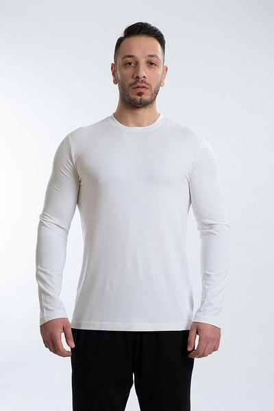 SEASOUL Bamboo Men's Round Neck Long Sleeve T-shirt