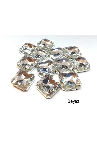 yiğit aksesuar 23x23 (2.3 Cm) Kasalı Dikme Kare Cam Taş (10 Adet)