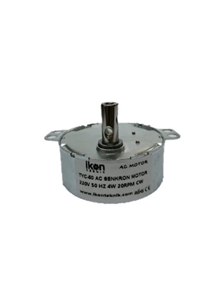 İKON TEKNİK AC SENKRON MOTOR TYC 50 4 Watt 20 RPM 220 Volt CW/CCW ÇİFT YÖNLÜ ...
