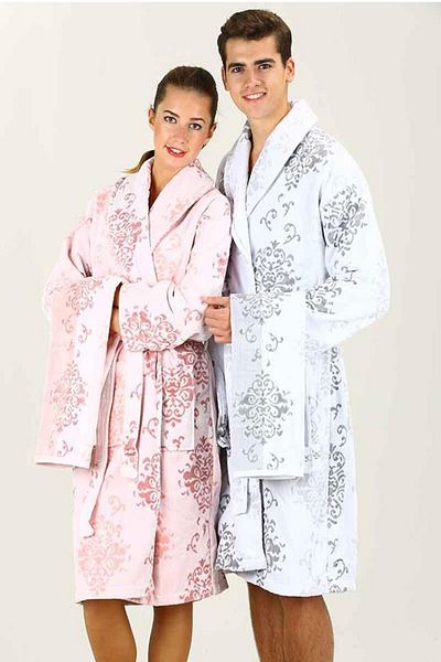 Özdilek Emily 6 Piece Family Bathrobe Set (Powder-grey)