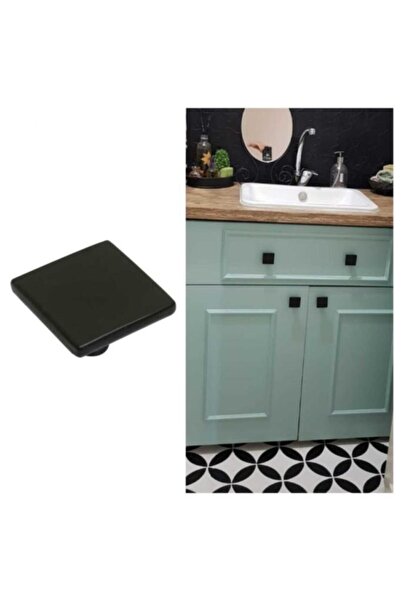 bablife 5 bucăți butoane pătrate negru mat (4 cm x 4 cm) mânere metalice de lux pentru mobilier dulap sertar