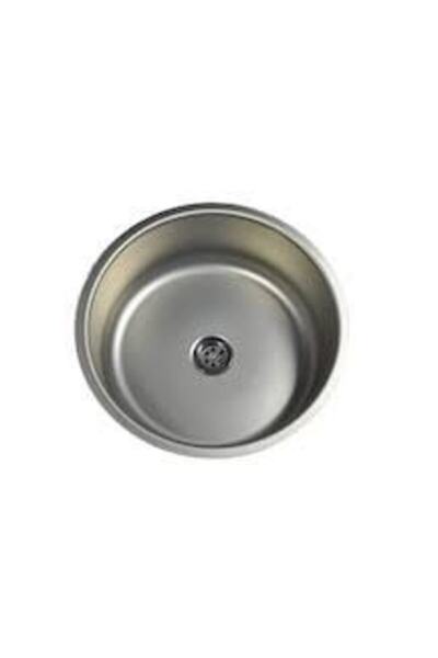 ERÇELİK TİCARET Lüx Yuvarlak Düz Krom Evye 40 Cm