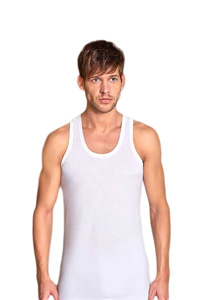 BERRAK İÇ GİYİM Ανδρικά εσώρουχα White Clear Cotton 6 Pieces - 1004