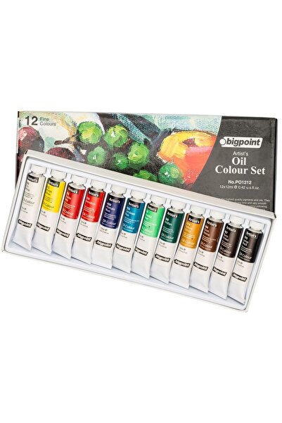 Bigpoint Oil Colour Set - Artist's Yağlı Boya Seti 12ml Tüp X 12 Renk