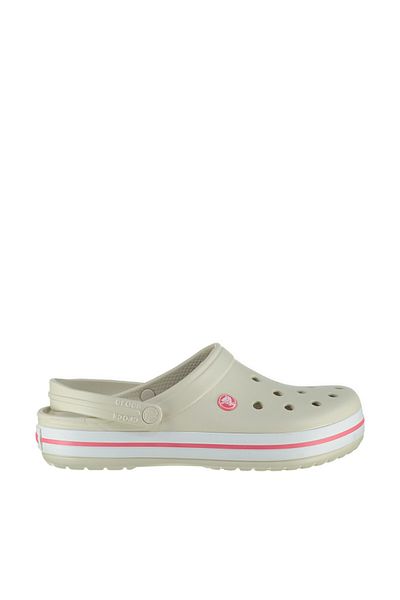 Crocs Unisex Crocband - Plaster/Cantaloupe Slippers, Cream Color Crocs Model