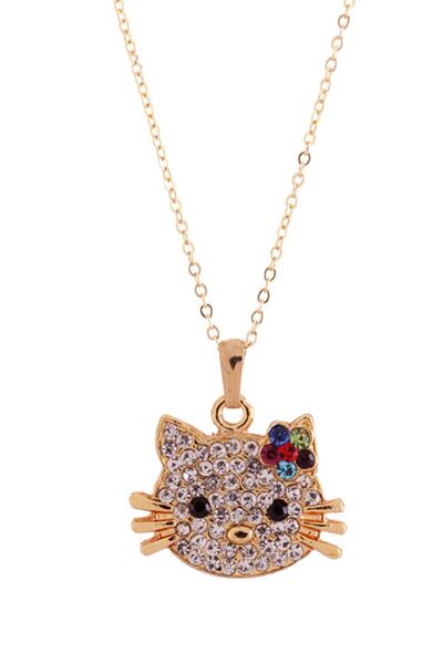 Rouge قلادة مولان للسيدات من حجر الزركون والقطط الصغيرة