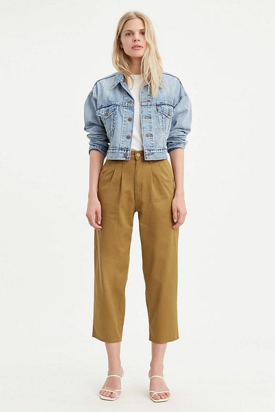 Levi's Women's Pleated Balloon Women's Pants-Dull Gold Fine Twill 8579100000