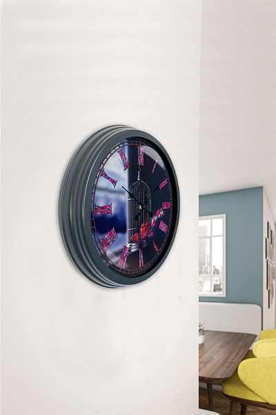 Kasva Concept Gift 40 cm White Metal Bird Cage Wall Clock