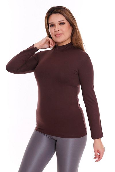 DISENTIS MODEST Καφέ Viscose Throat Body - Μισό ζιβάγκο, Plus Size