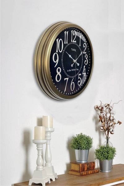 Kasva Concept 40 cm Antique Metal Decorative Wall Clock