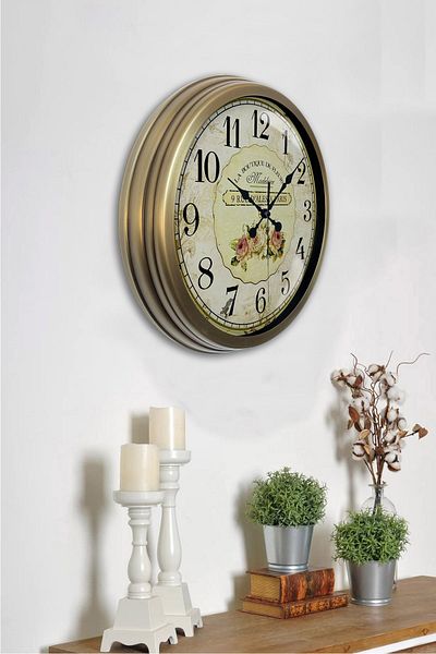 Kasva Concept Ρολόι τοίχου δώρου 40 εκ. Antique Metal Aydın