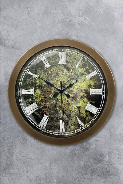 Kasva Concept Gift 36 cm Antique Metal Floor Wall Clock