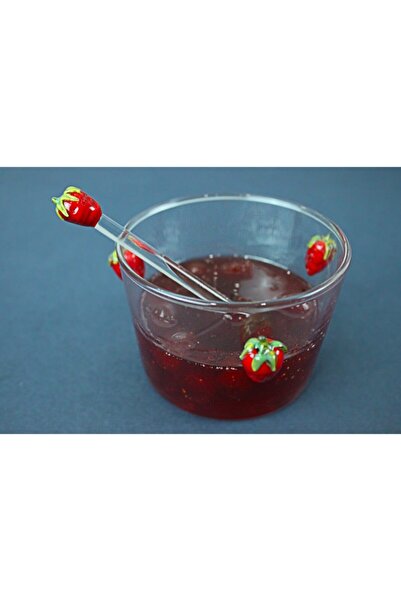ADAMODART Strawberry Glass Figured Jam Bowl