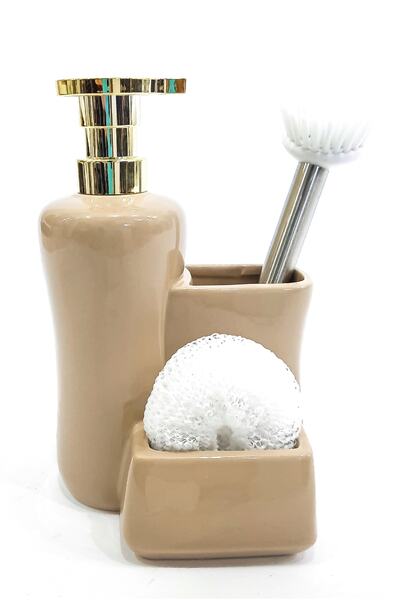 AROW Soft Fırçalı Porselen Deterjanlık Krem Renk