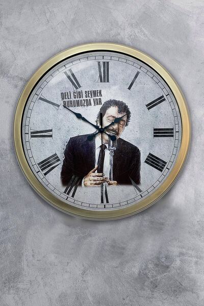 Dream Gift ساعة حائط معدنية عتيقة مقاس 40 سم Müslüm Baba