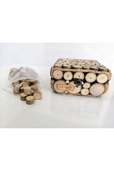 Loremob 3 Cm Ile 4 Cm Çaplarında Doğal Ahşap Odun Dilimleri