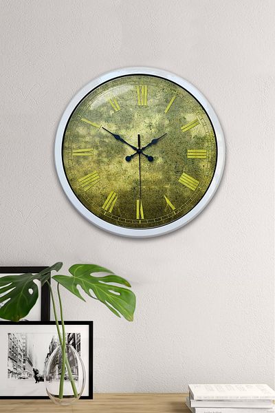 Kasva Concept Gift 40 cm White Metal Antique Wall Clock