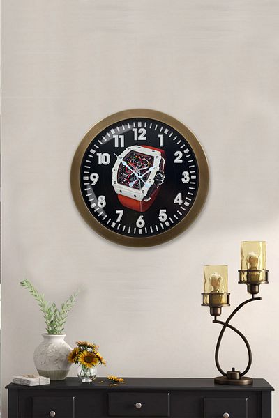Kasva Concept 36 cm Antique Metal Style Wall Clock