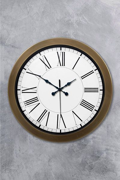Kasva Concept Cadou 36 Cm Ceas de Perete Clasic Roman din Metal Vechi