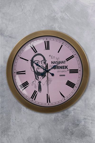 Kasva Concept Gift 36 cm Antique Metal Malcolm Wall Clock