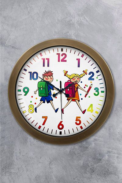 Kasva Concept 36 cm Antique Metal Children's Wall Clock