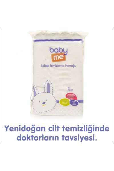 Baby Memory Baby&Me Baby Care and Cleaning Cotton 6 X 60 Pieces 100% Natural Ingredients