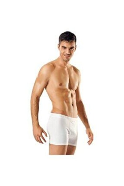 Gümüş İç Giyim 3 τεμάχια Ασημί 4018 Ανδρικό Licra Boxer Λευκό