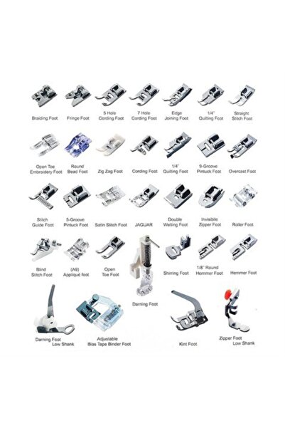 Moonstar Ev Tipi Aile Dikiş Makinesi Ayak Seti / Gt-32