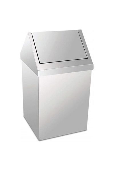 BlackBird Home Chrome Roof Lid Pushable Trash Can 25 Lt