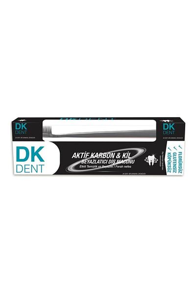 Dermokil Activated Carbon and Clay Whitening 75 ml Toothpaste - Dk Dent (1 Piece)
