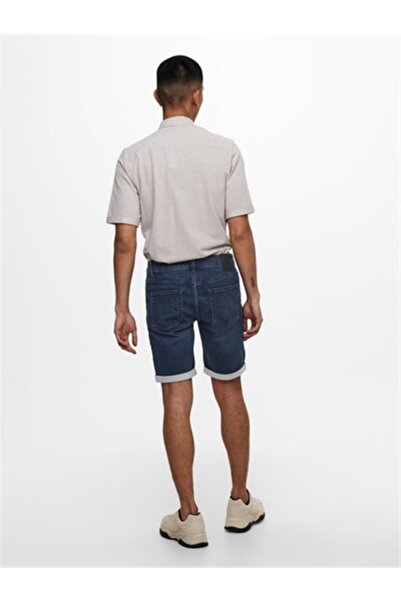 Only & Sons Men's Blue Reg D Blue Jog Shorts - Relaxed Fit