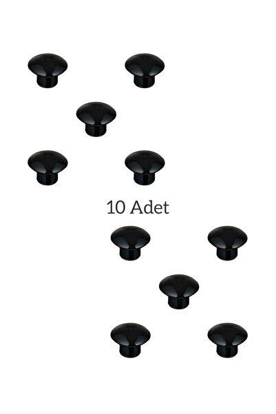 ARON Sedef Düğme Kulp Parlak Siyah Çekmece Çocuk Odası Mobılya Dolap Kulbu (1...