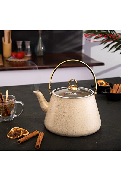 Genel Markalar Cream Bakraç Bitki Çayı Demliği 3 lt, Çay Bitki Çaydanlığı Büy...