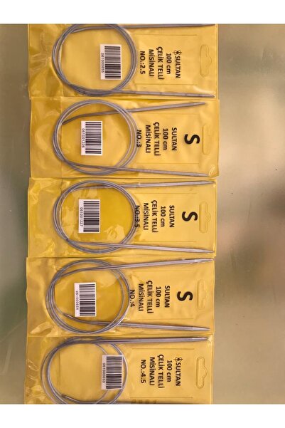 MASALSÜSEVİ Sultan Misinalı Şiş 100cm 6 Adet 2,5-3-3,5-4-4,5-5 Numara