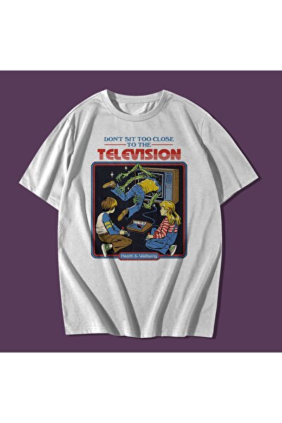 rebelberi Oversize Unisex Pattern Television Monster Sarcastic Themed Printed...
