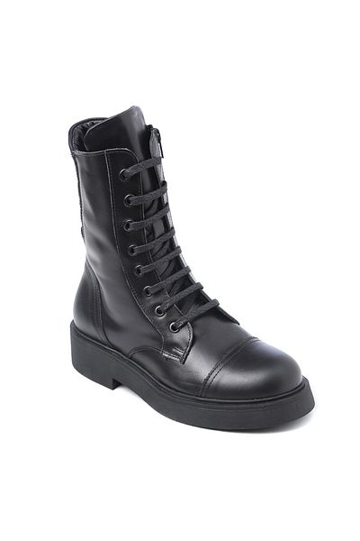 John May Women's Black Boots Gtn-20317 Analin