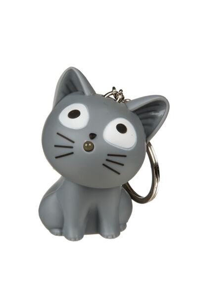 Out Of The Blue Sesli Ve Işıklı Kedi Anahtarlık-plastic Cat Keyring With Ligh...