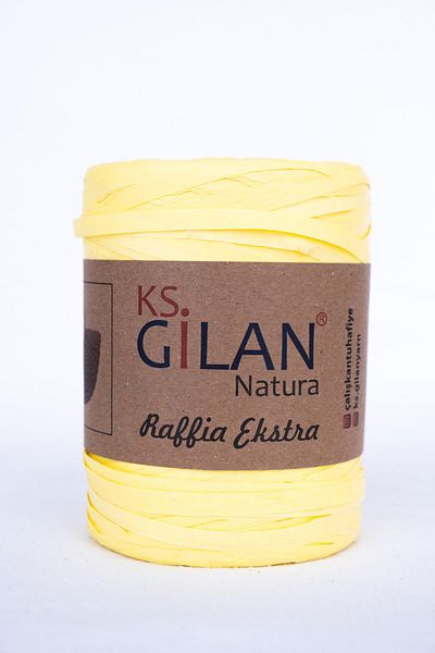 KS GİLAN Taka Yarn Raffia Πλεκτό νήμα ανοιχτό κίτρινο (13)