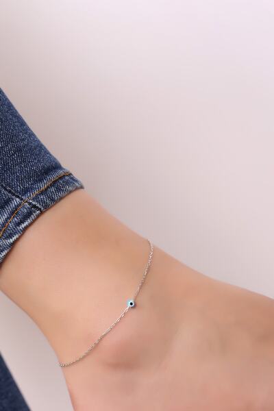 SARIASLAN Minik Nazar Gözlü Gümüş Halhal