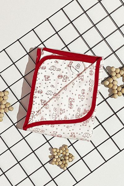 ÖZLEM BEBE Little Teddy Bear Double Layer Combed Cotton Blanket