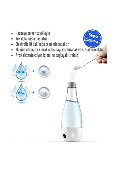 EZERE Sterilizasyon Sağlayan Su Üretme Cihazı Şeffaf