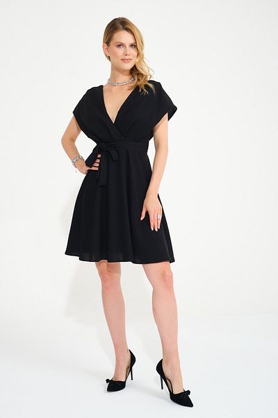 SpringStore Rochie de seara cu curea neagra la doua piept