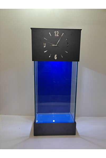 cınar akvaryum Led Aydınlatmalı Saat Akvaryum