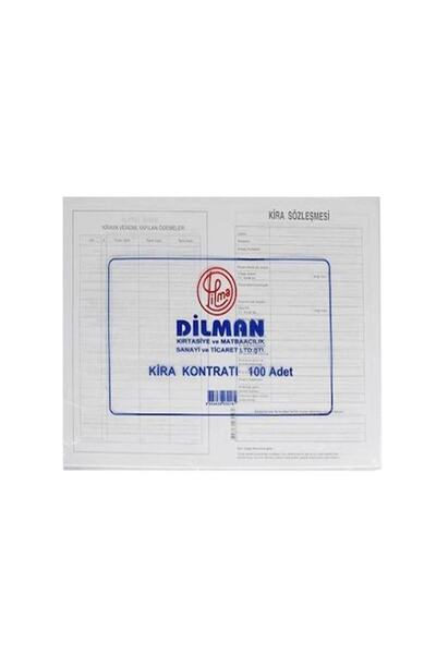 Dilman Kira Kontratı 100'lü A4