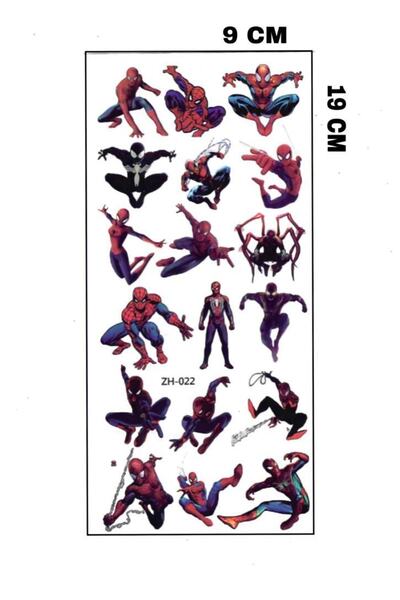 Mecit Tuhafiye Örümcek Adam Ve Spiderman Çocuk Dövmesi Dövme