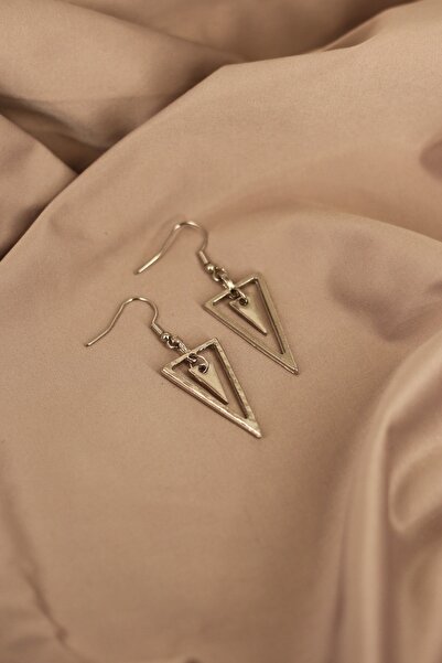 Dukkanka 2'li Sallantı Çift Üçgen Küpe